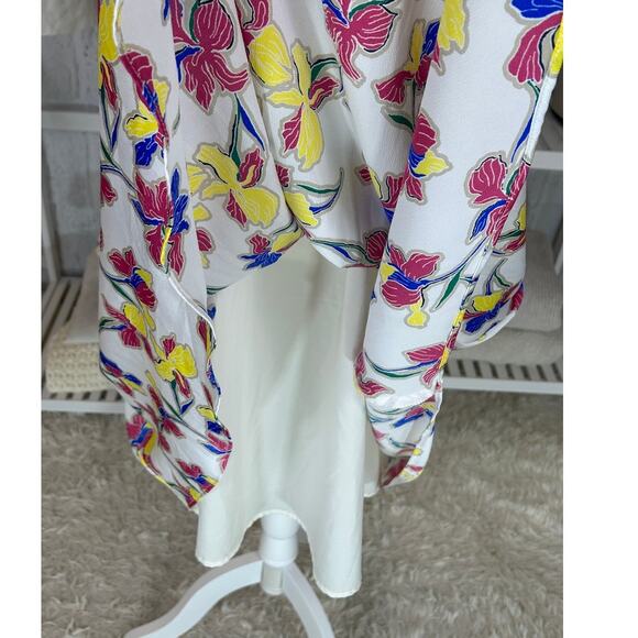 Banana Republic Women's Size 6 Cream Multicolor Floral Fit & Flare Dress #0438 - Picture 6 of 10